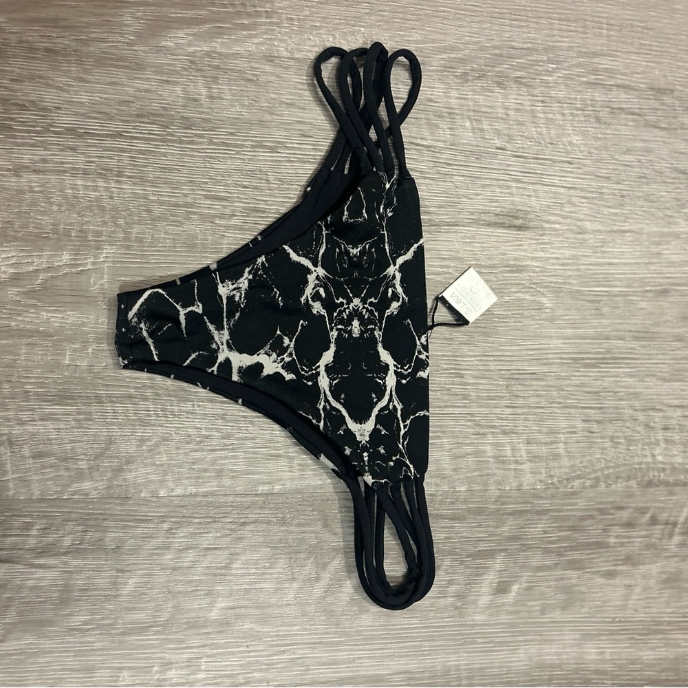 Lira Monochrome Strappy Bikini Bottom